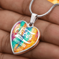 Recovery Sober Since Heart Necklace w/Presonalized Sober Date