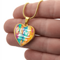 Recovery Sober Since Heart Necklace w/Presonalized Sober Date