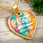 Recovery Sober Since Heart Necklace w/Presonalized Sober Date