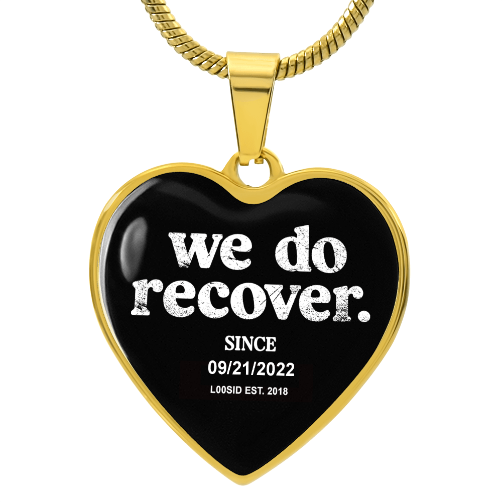 We Do Recover Heart Sober Jewelry fit detail (view 9)