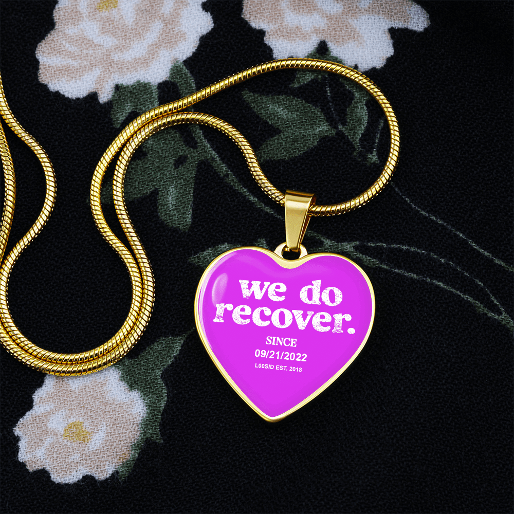 We Do Recover Heart Sober Jewelry back view (view 17)
