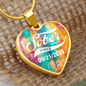 Recovery Sober Since Heart Necklace w/Presonalized Sober Date