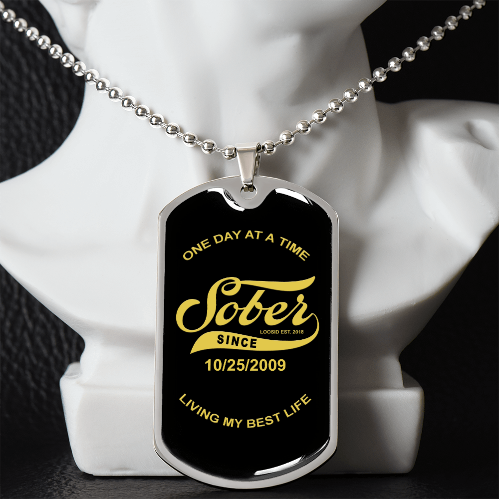 Men’s sobriety gift with custom date engraving