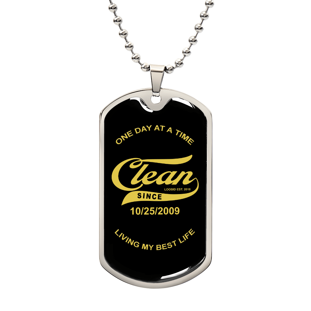 sobriety gift meaningful custom engraved dog tag