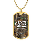 Sobriety Gift | Hunting Camo Dog Tag with Personalized 'Sober Since' Date