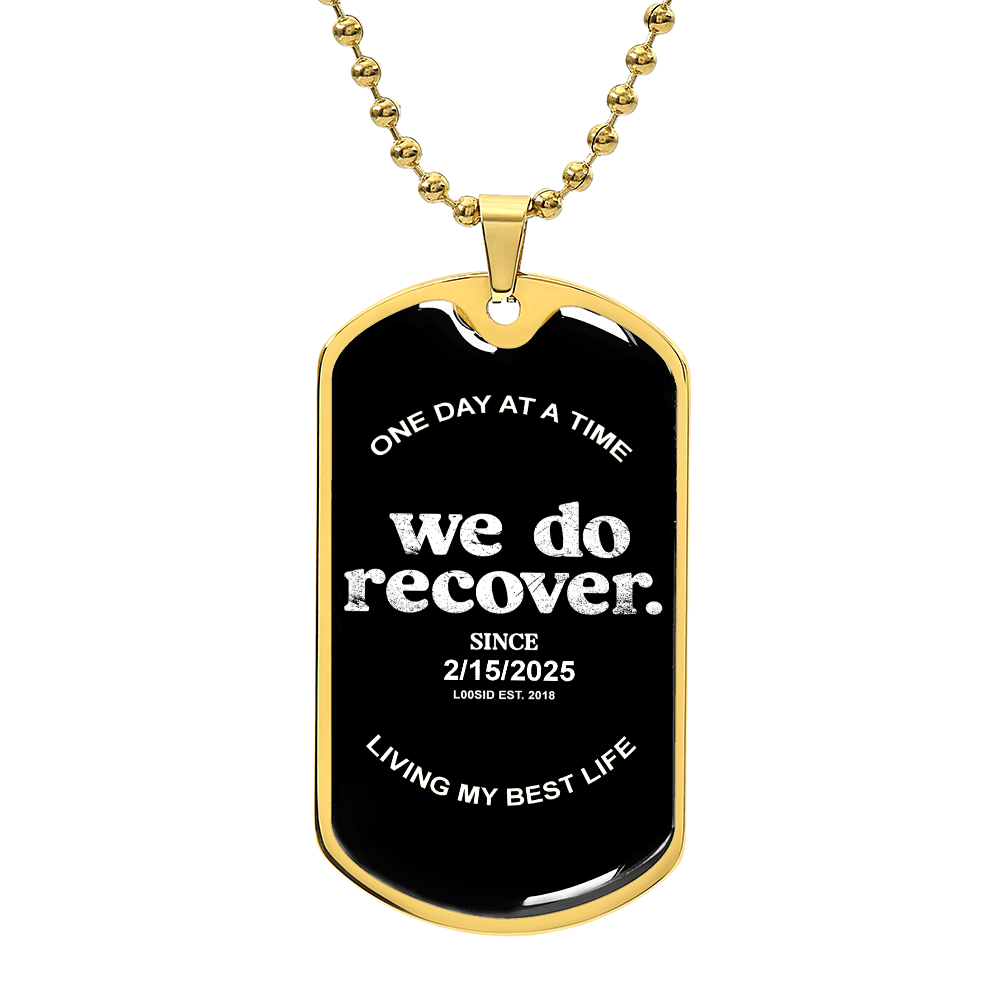 We Do Recover with Personalized 'Sober Since' Date Sober Jewelry lifestyle view (view 5)