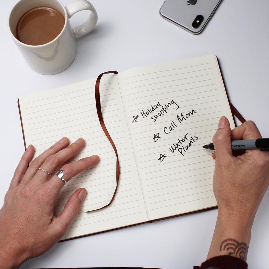 Sober Since Vegan leather Journal w/ Personalized Sobriety Date