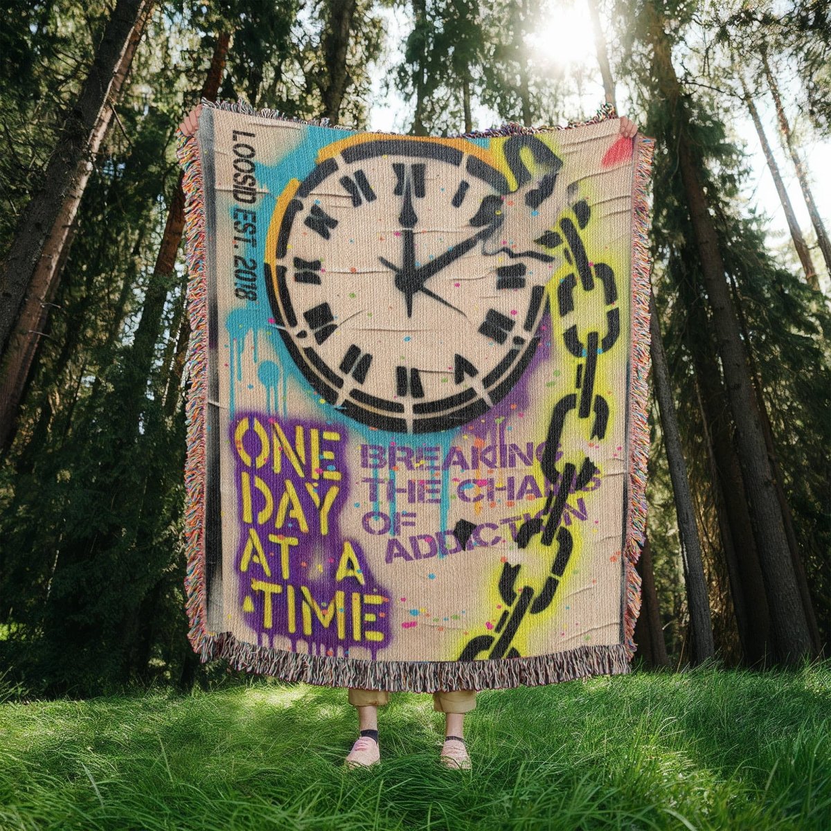 One Day at a Time Heirloom Woven Blanket