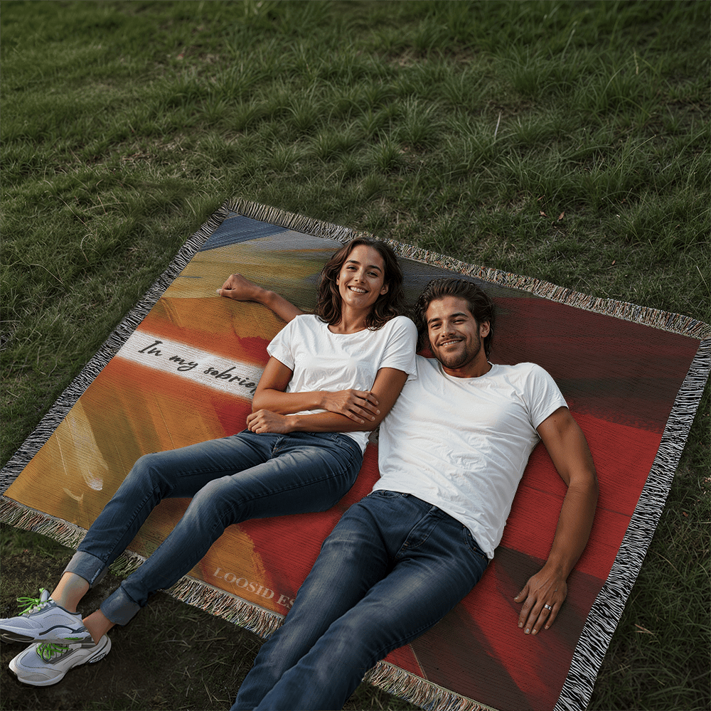 In My Sobriety, I Found My Strength Heirloom Woven Blanket