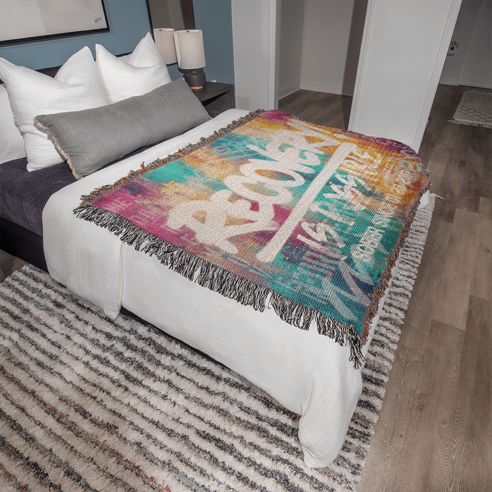 Sobriety Gift | Recovery Is Possible Woven Blanket with Date