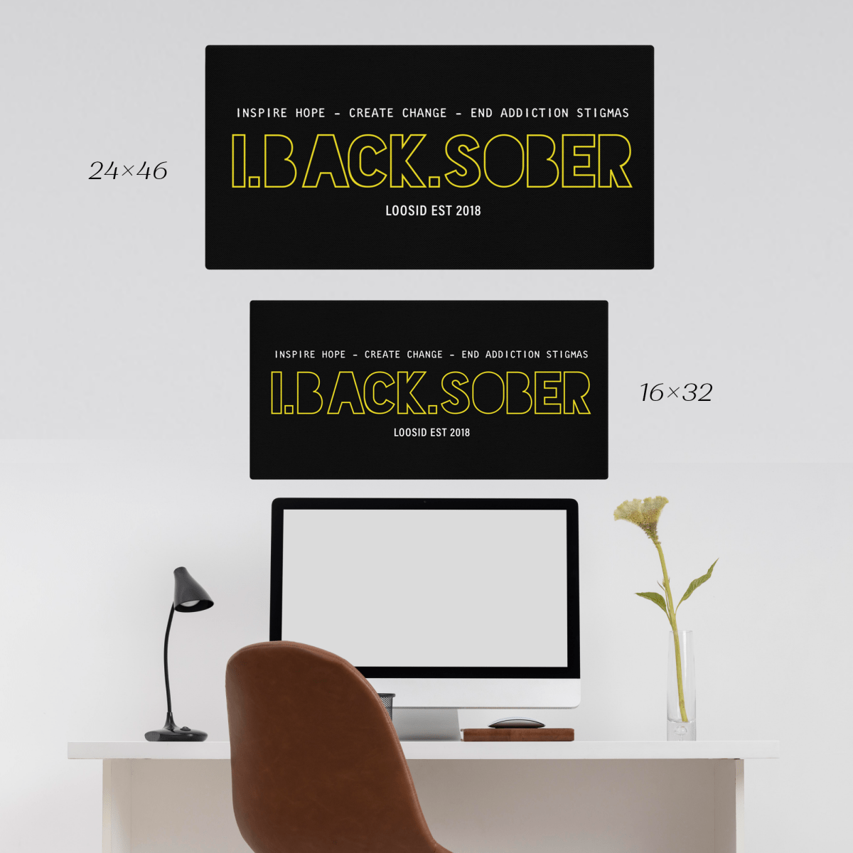 Sobriety Art canvas designed to encourage resilience and support