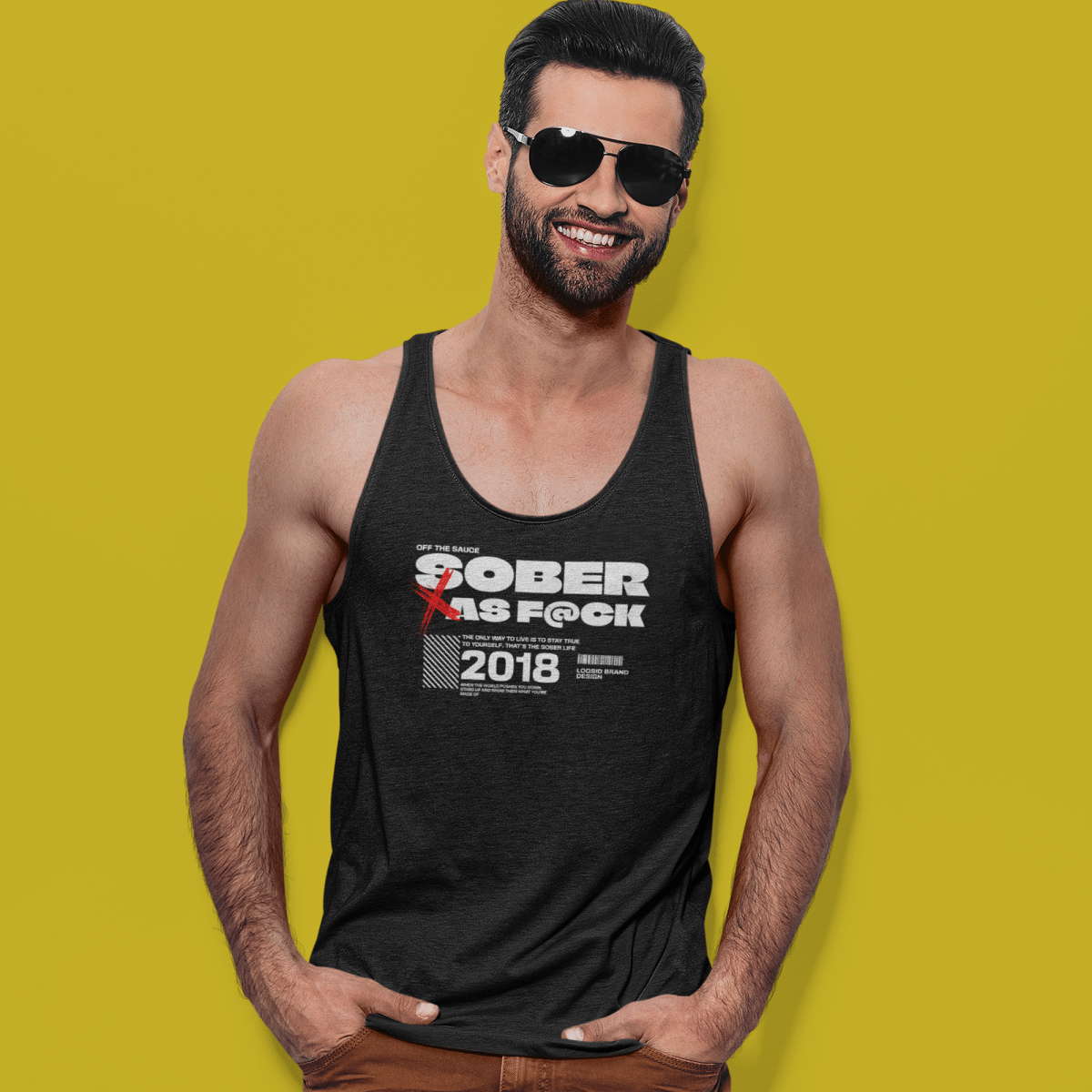 Sober as F*ck Men's Tank Top