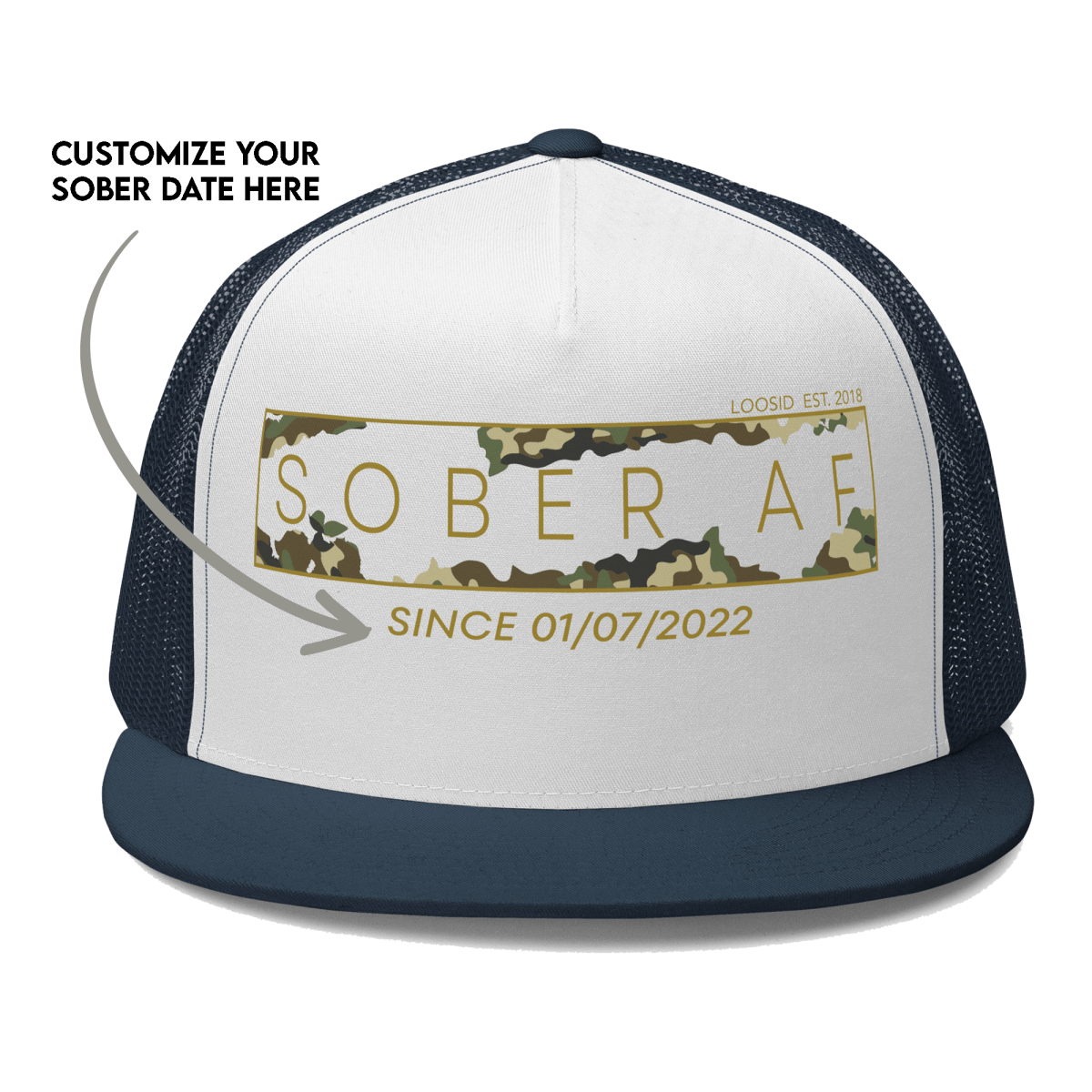 Camo Sober AF Sober Hat product photo (view 10)