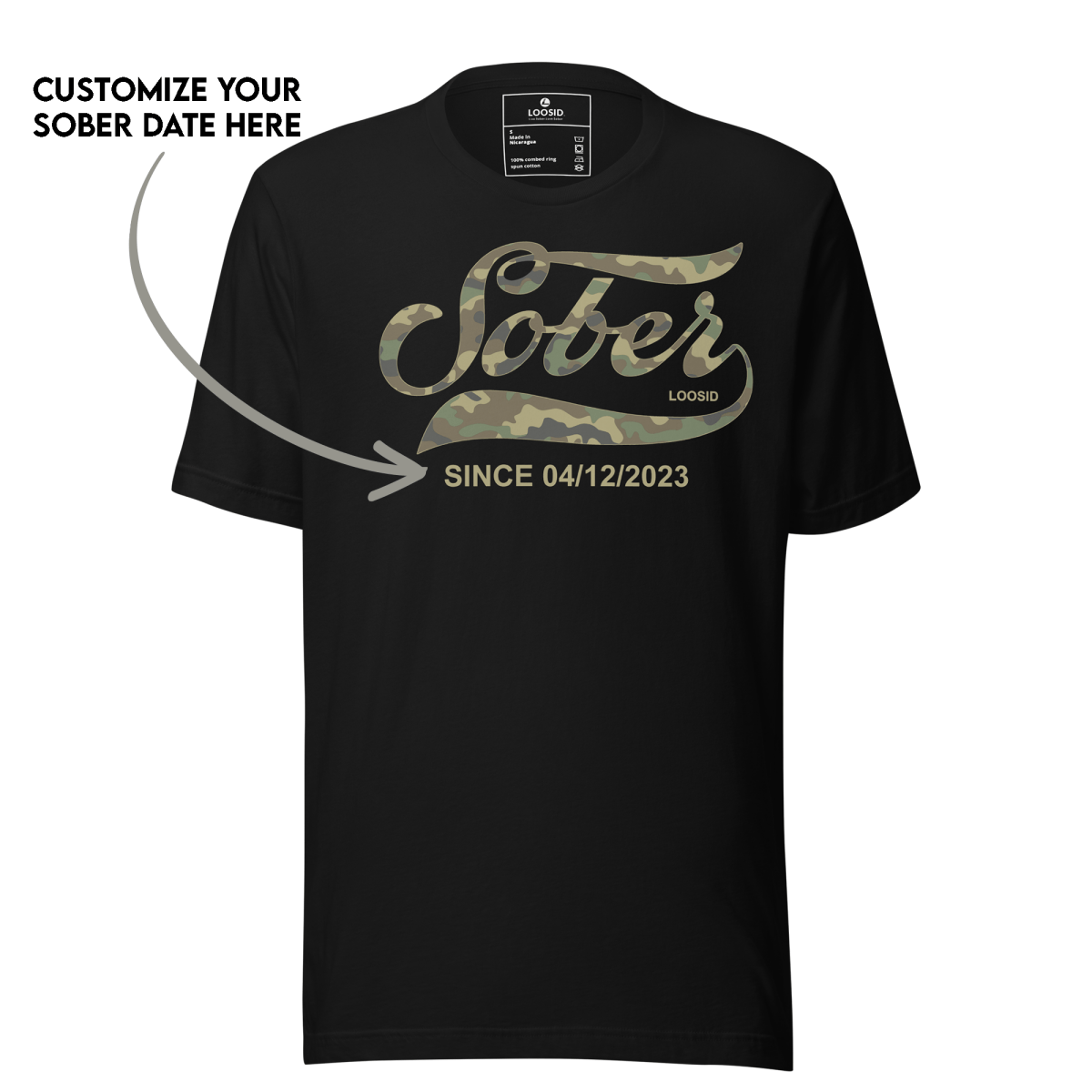 sober t shirt personalized date sober merchandise