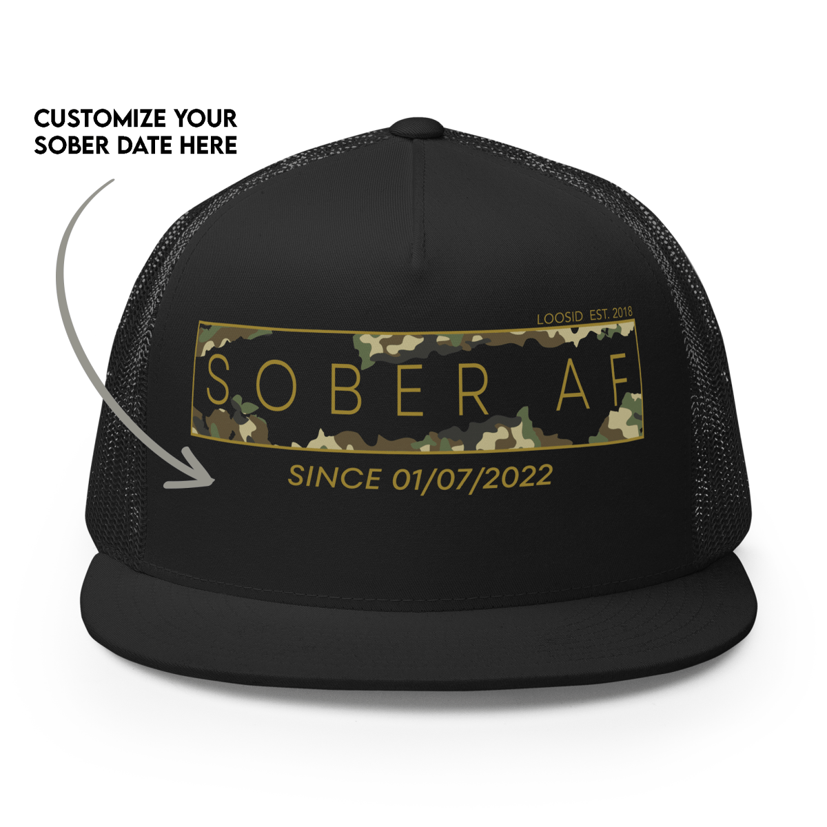 Sober Camo Sobriety Gift graphic detail (view 4)