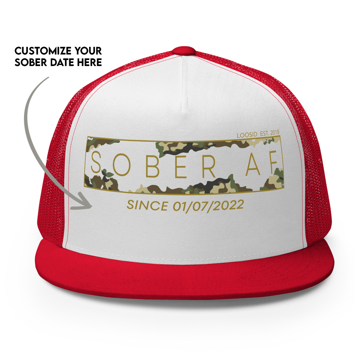 Custom sober hat for honoring your sobriety journey