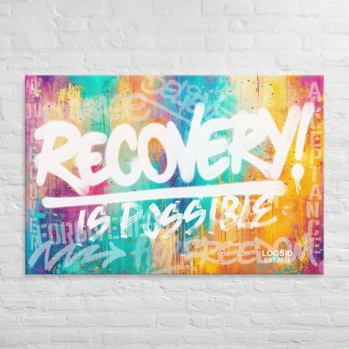 Recovery Is Possible Sobriety Art close-up view (view 2)