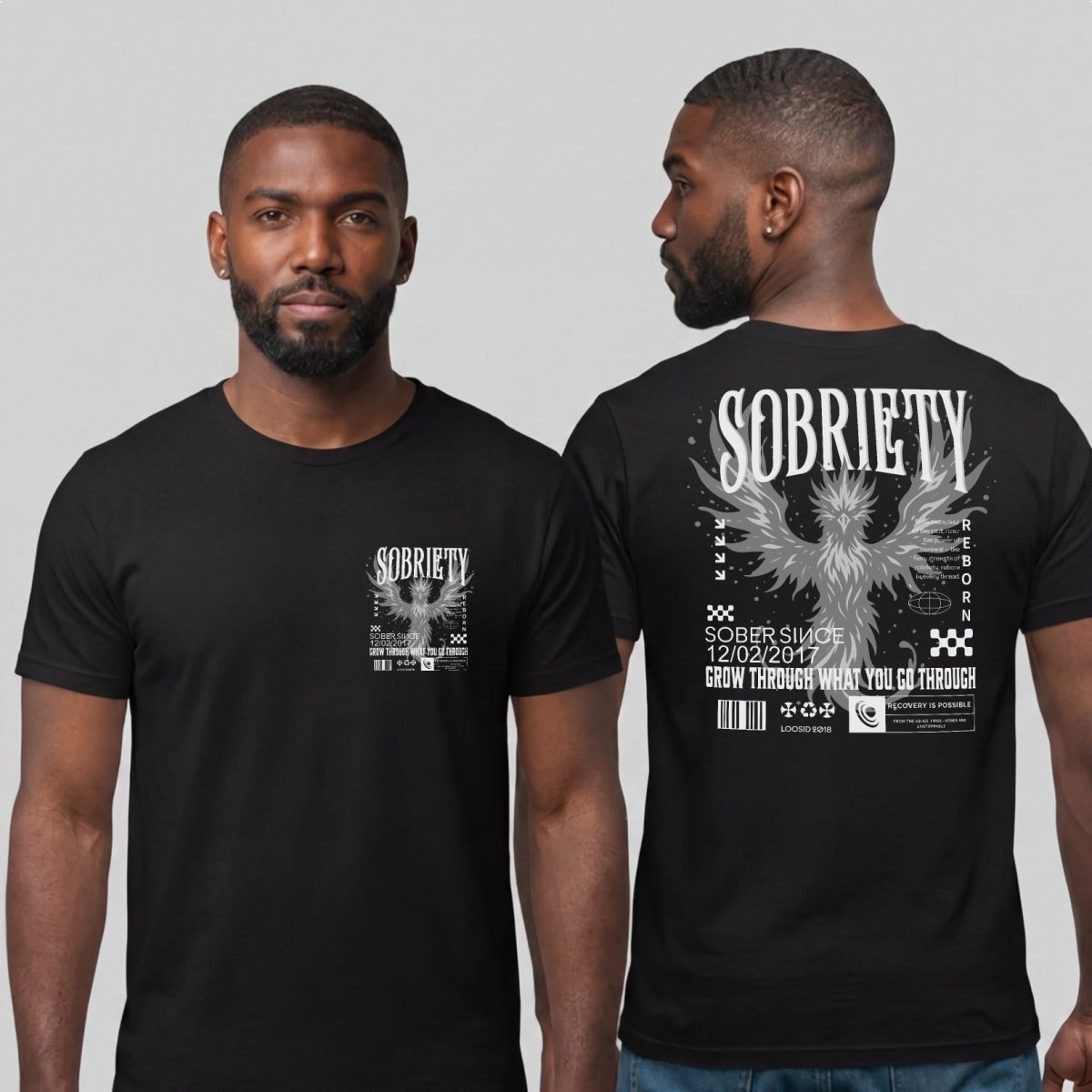 Sober T Shirt | Men's Phoenix Sobriety Reborn Limited-Edition