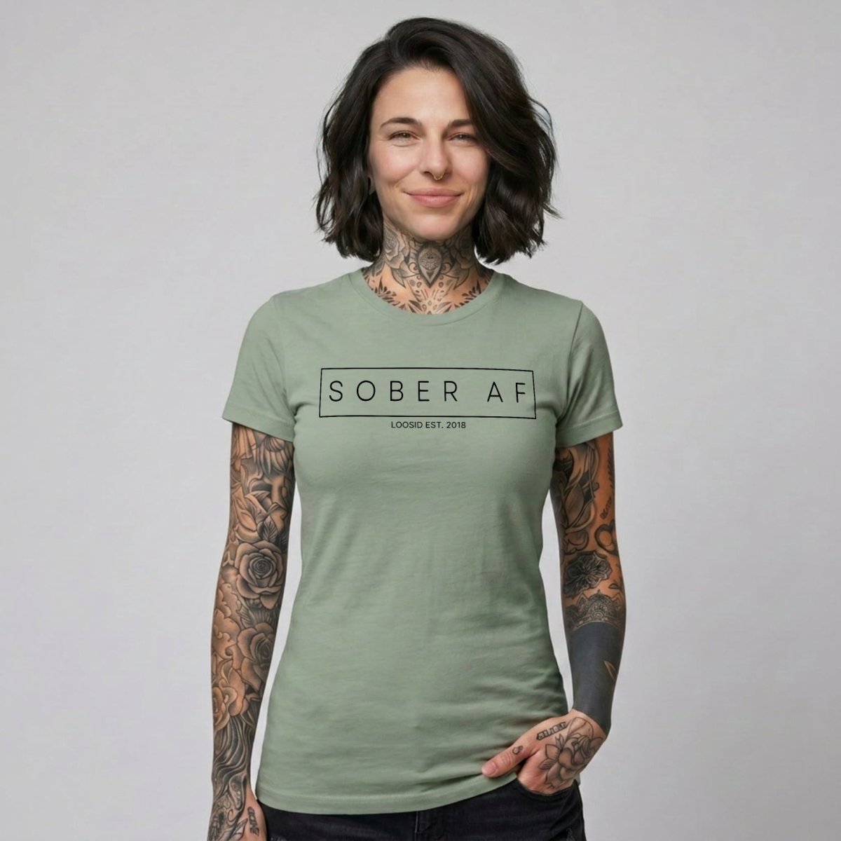 Sober AF Sober T Shirt lifestyle view (view 25)