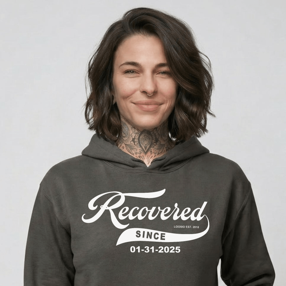 Recovered Since Recovery Hoodie fit detail (view 39)