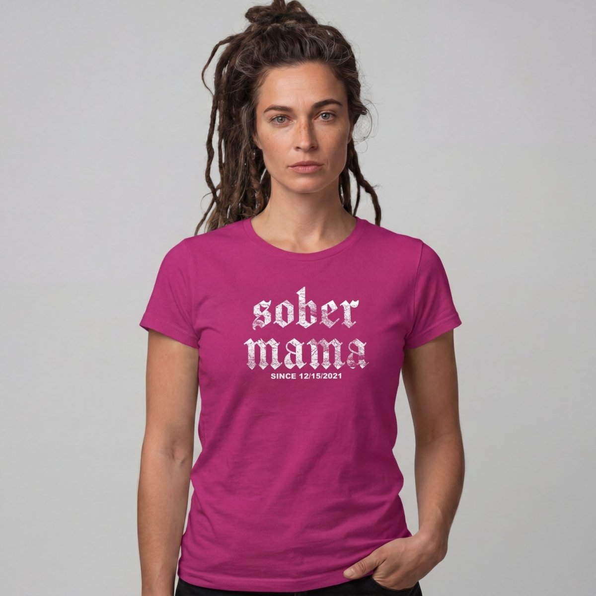 Sober Mama Women's Personalized Sober T Shirt