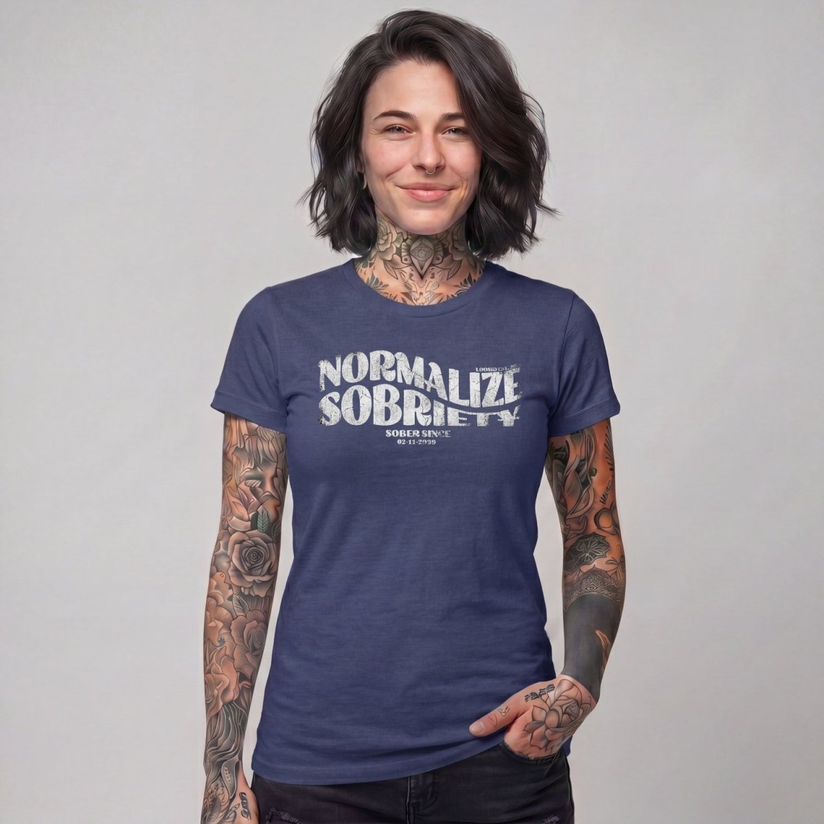 Sober T Shirt | Women's Normalize Sobriety Garment-Dyed