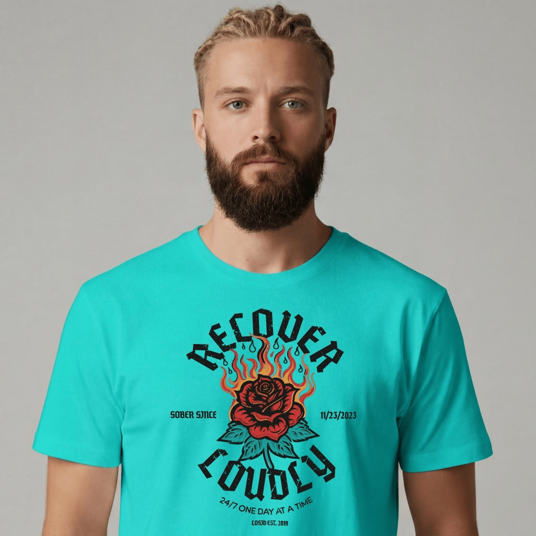 Sober T Shirt | Men's Recover Loudly Tee