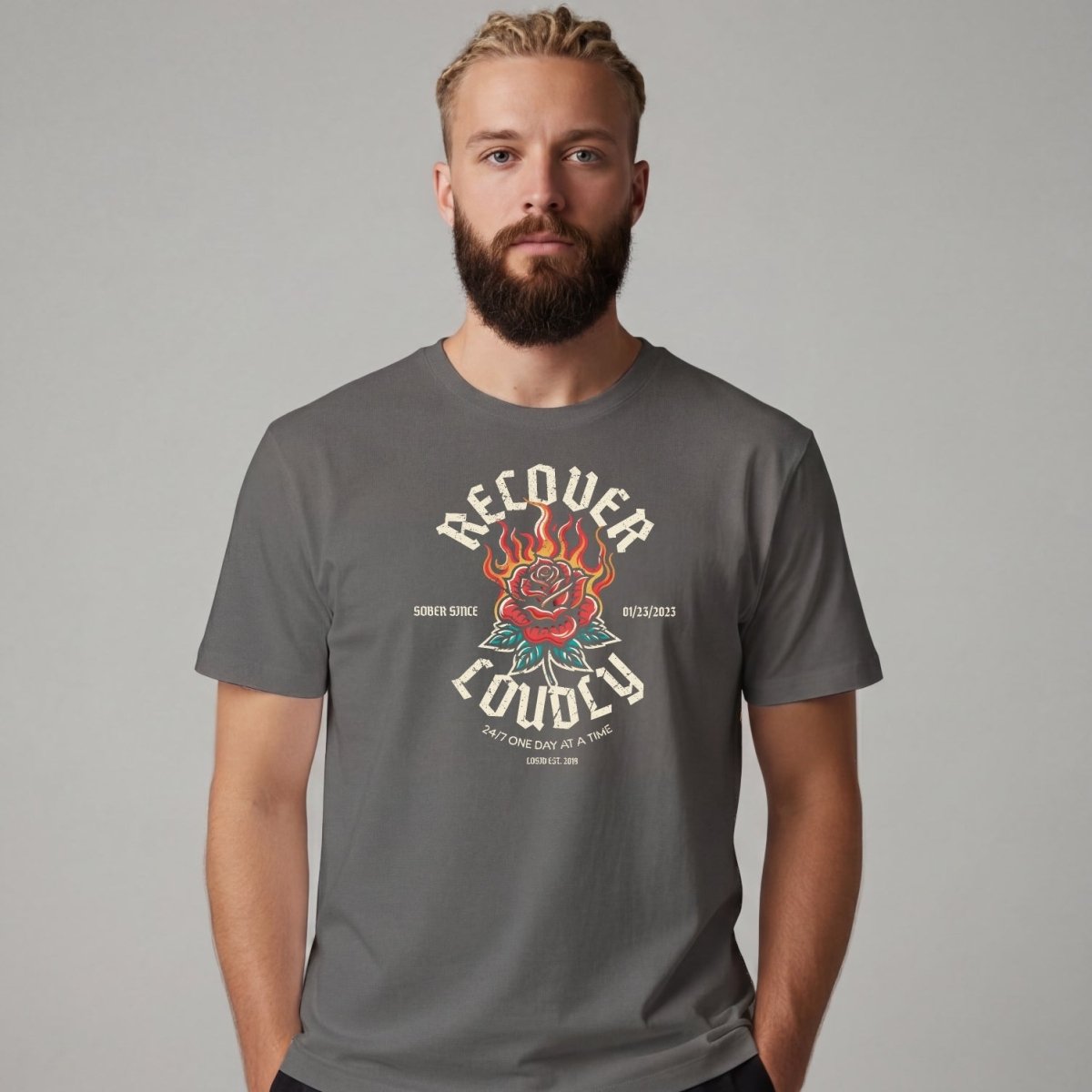 Sober T Shirt | Men's Recover Loudly Tee