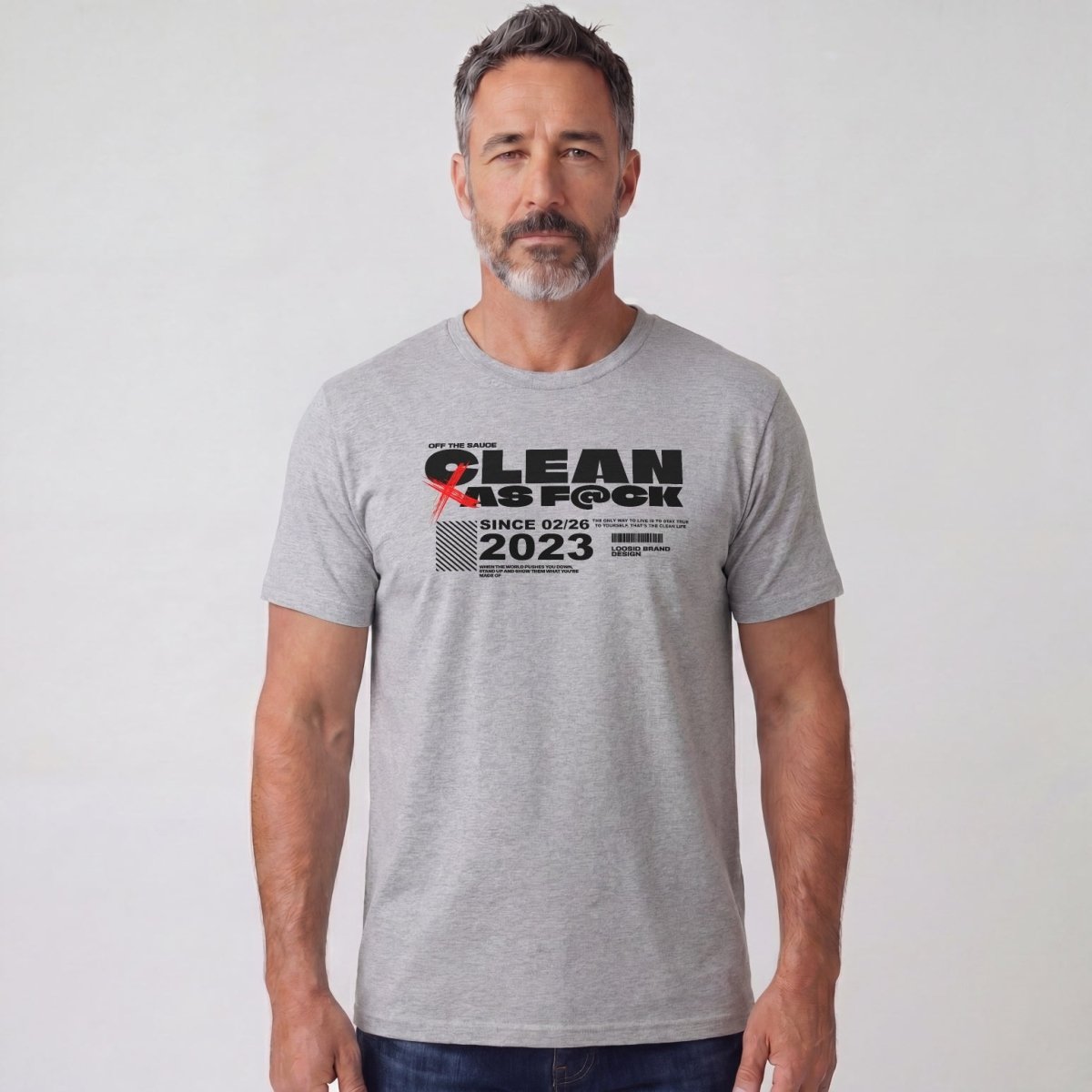 Clean As F*ck Since Sober T-Shirt | Personalized Recovery Year Men's Sobriety Tee