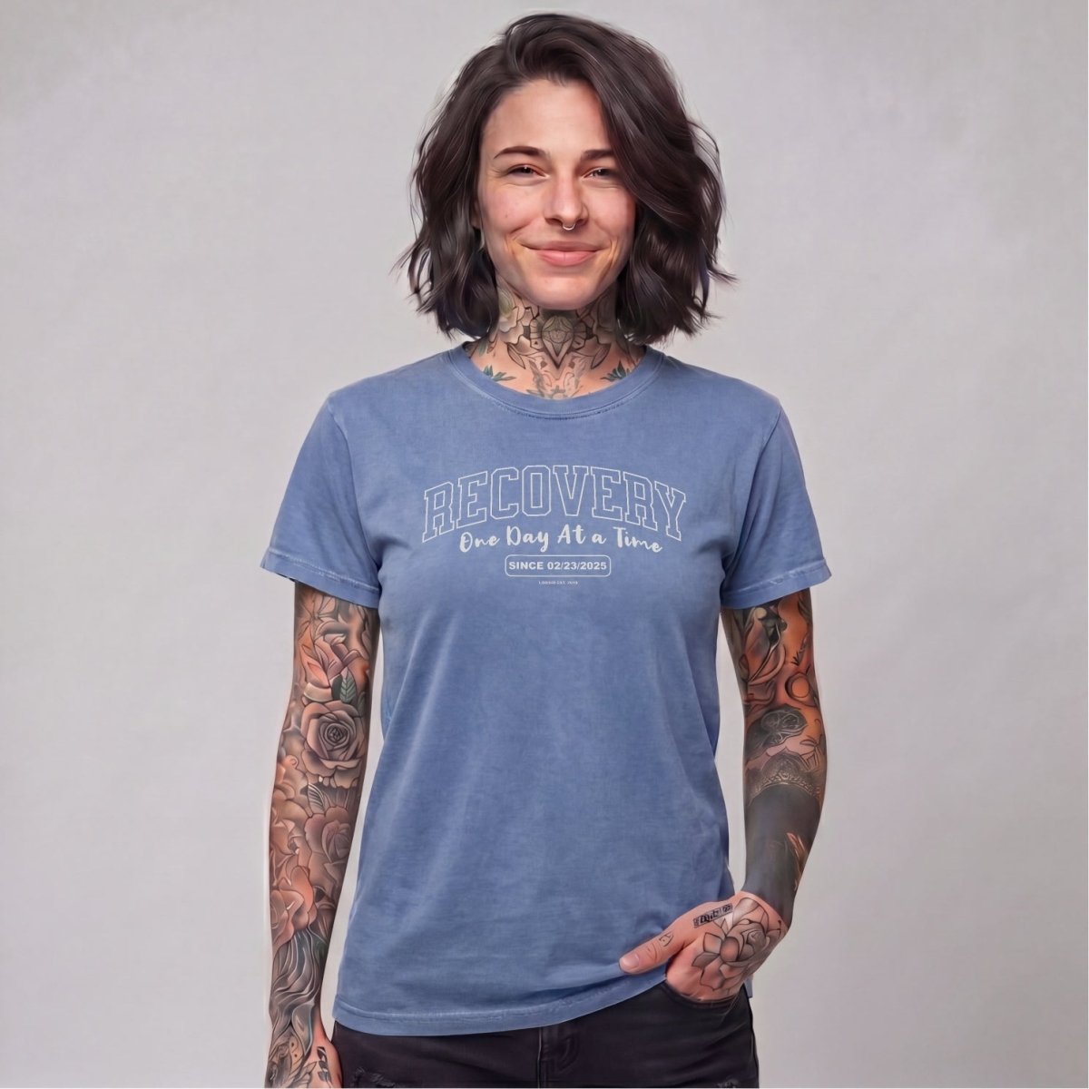 Sober T Shirt | Women's Recovery Looks Good On Me Garment-Dyed
