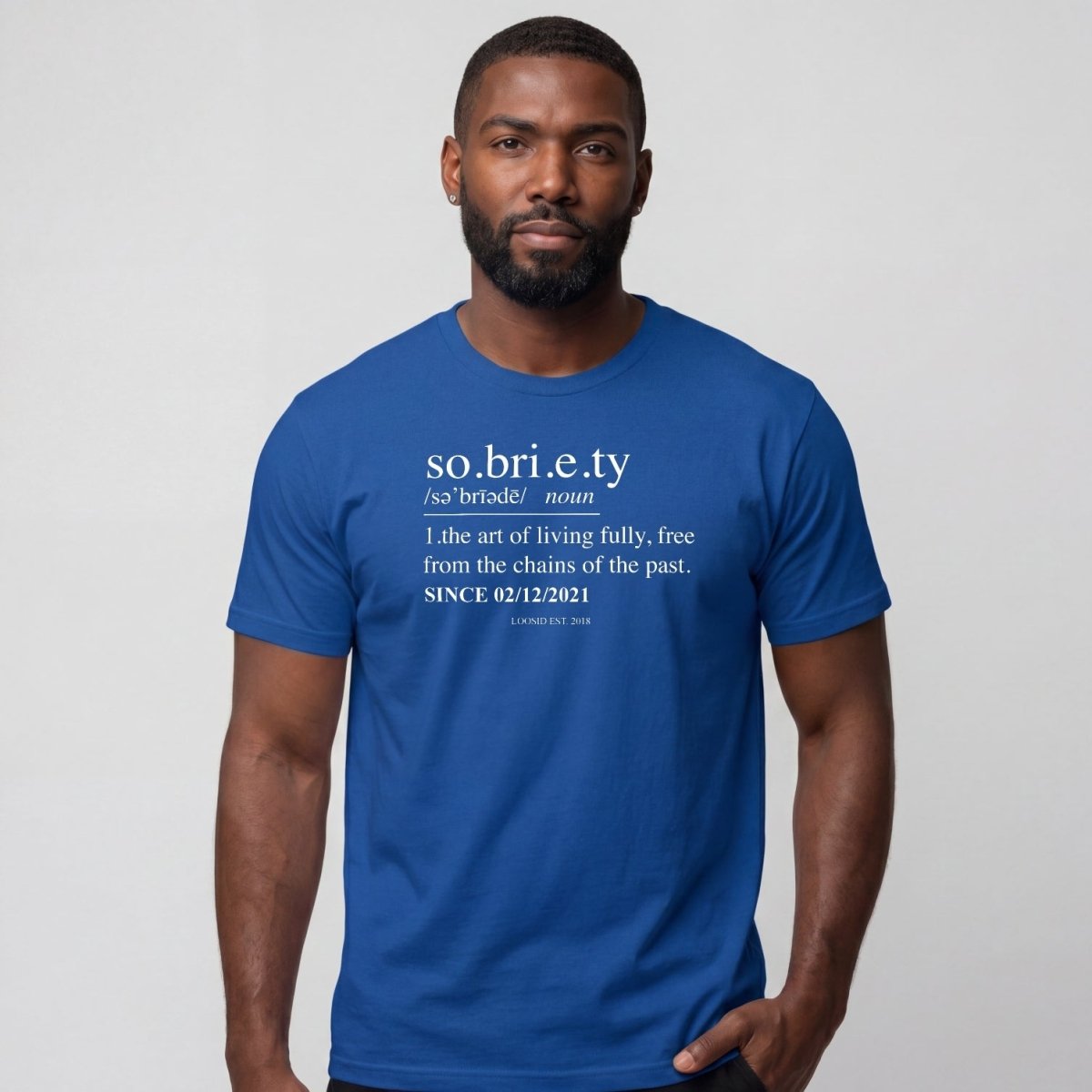 Sober T Shirt | Sobriety Definition Men's Graphic Tee for Recovery