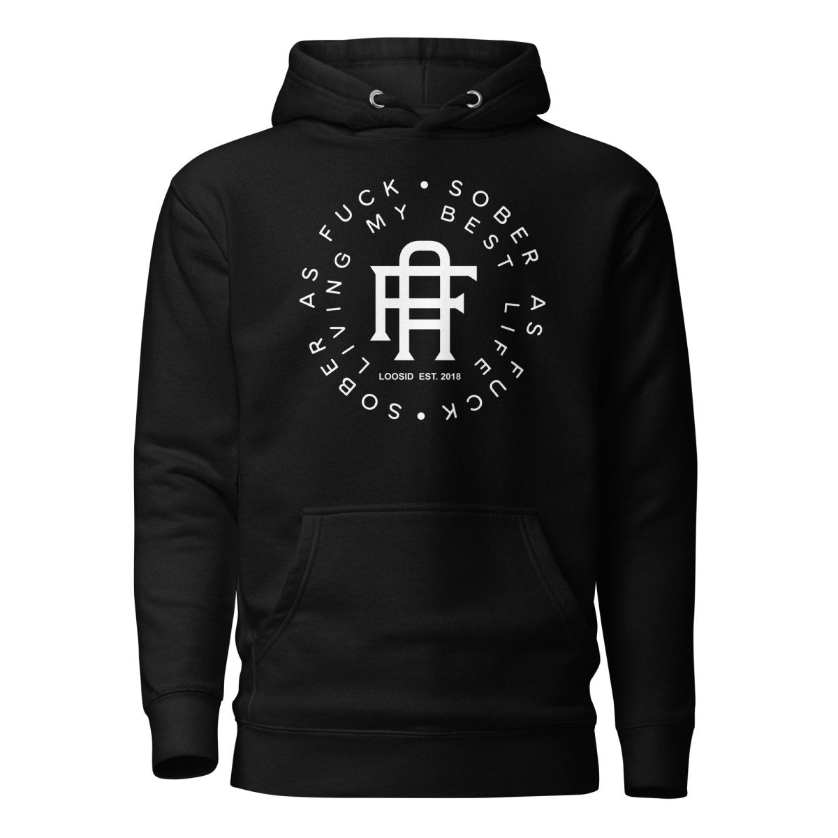 Living My Best Life Sober Recovery Hoodie lifestyle view (view 5)