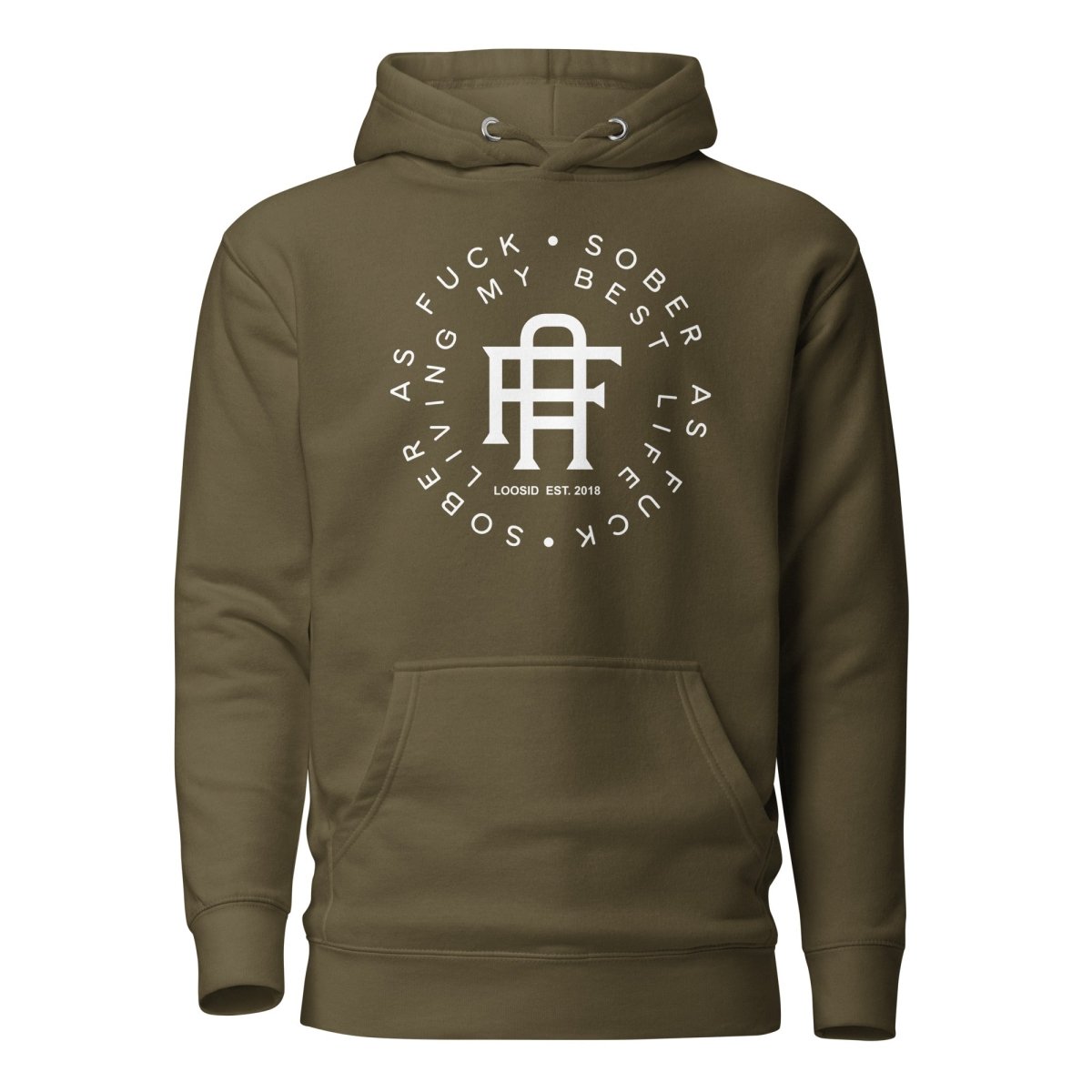 Living My Best Life Sober Recovery Hoodie lifestyle view (view 15)