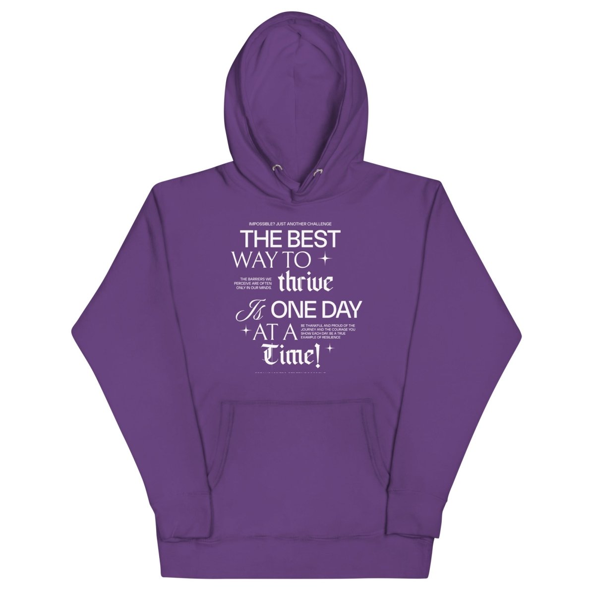 Be Thankful and Thrive Recovery Hoodie graphic detail (view 4)