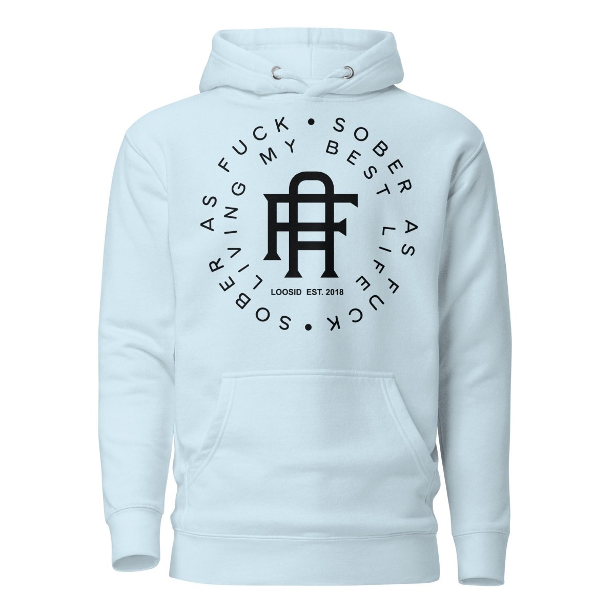 Living My Best Life Sober Recovery Hoodie packaging detail (view 18)