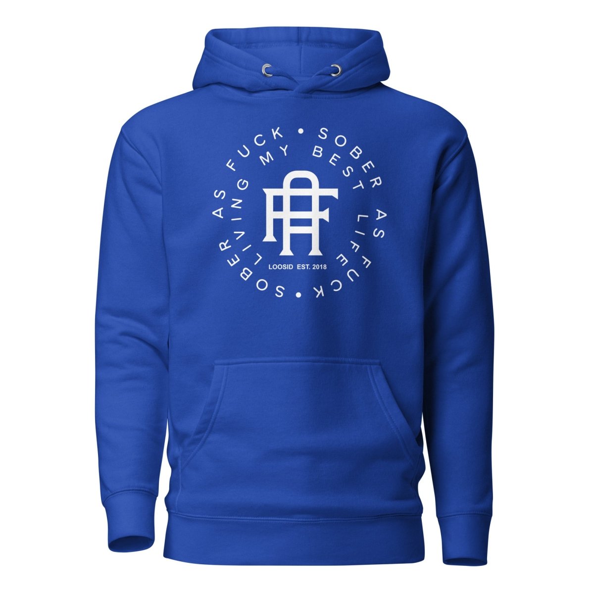 Living My Best Life Sober Recovery Hoodie close-up view (view 12)