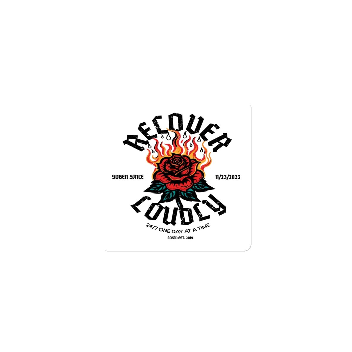 Recovery Date Keepsake Sober Magnet flat lay styled image (view 3)