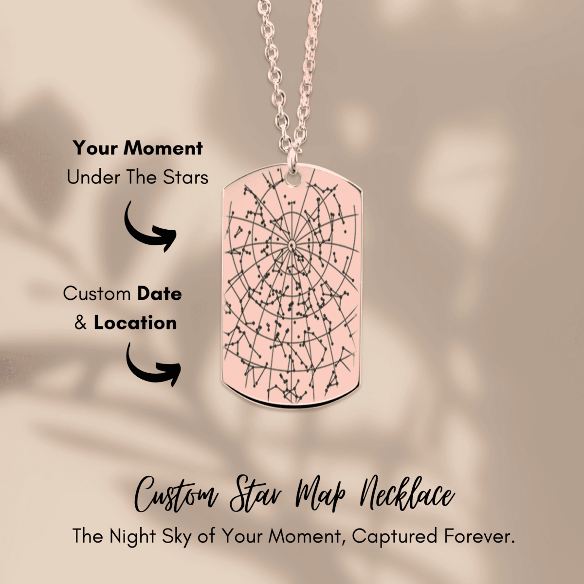 Sober Sober Jewelry Sober Date Custom Star Map Sober Jewelry side view (view 6)