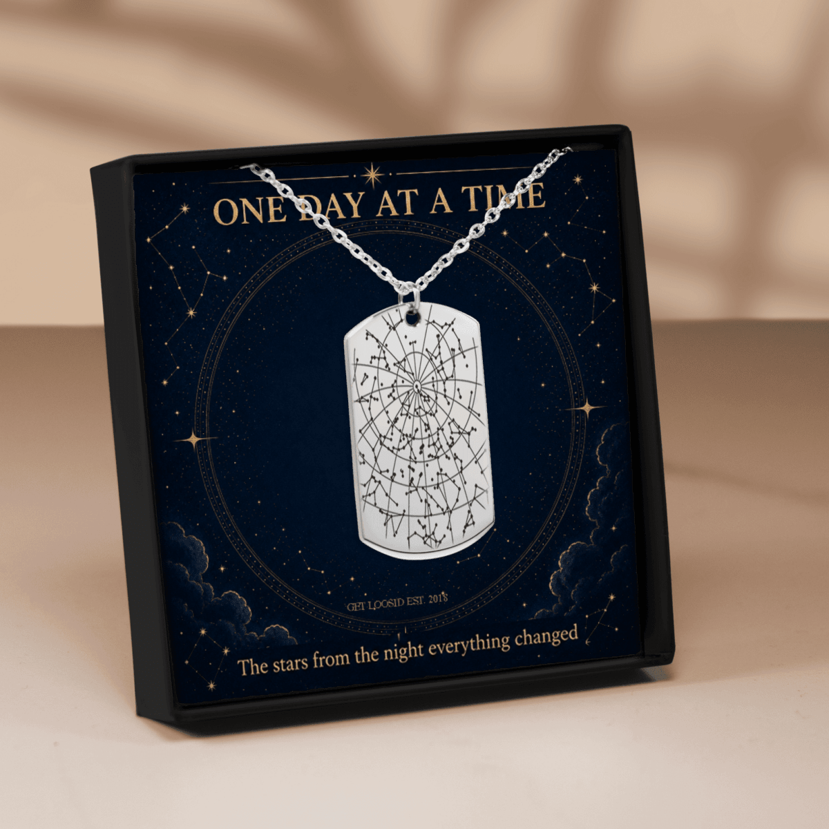 Sober Sober Jewelry Sober Date Custom Star Map Sober Jewelry side view (view 16)