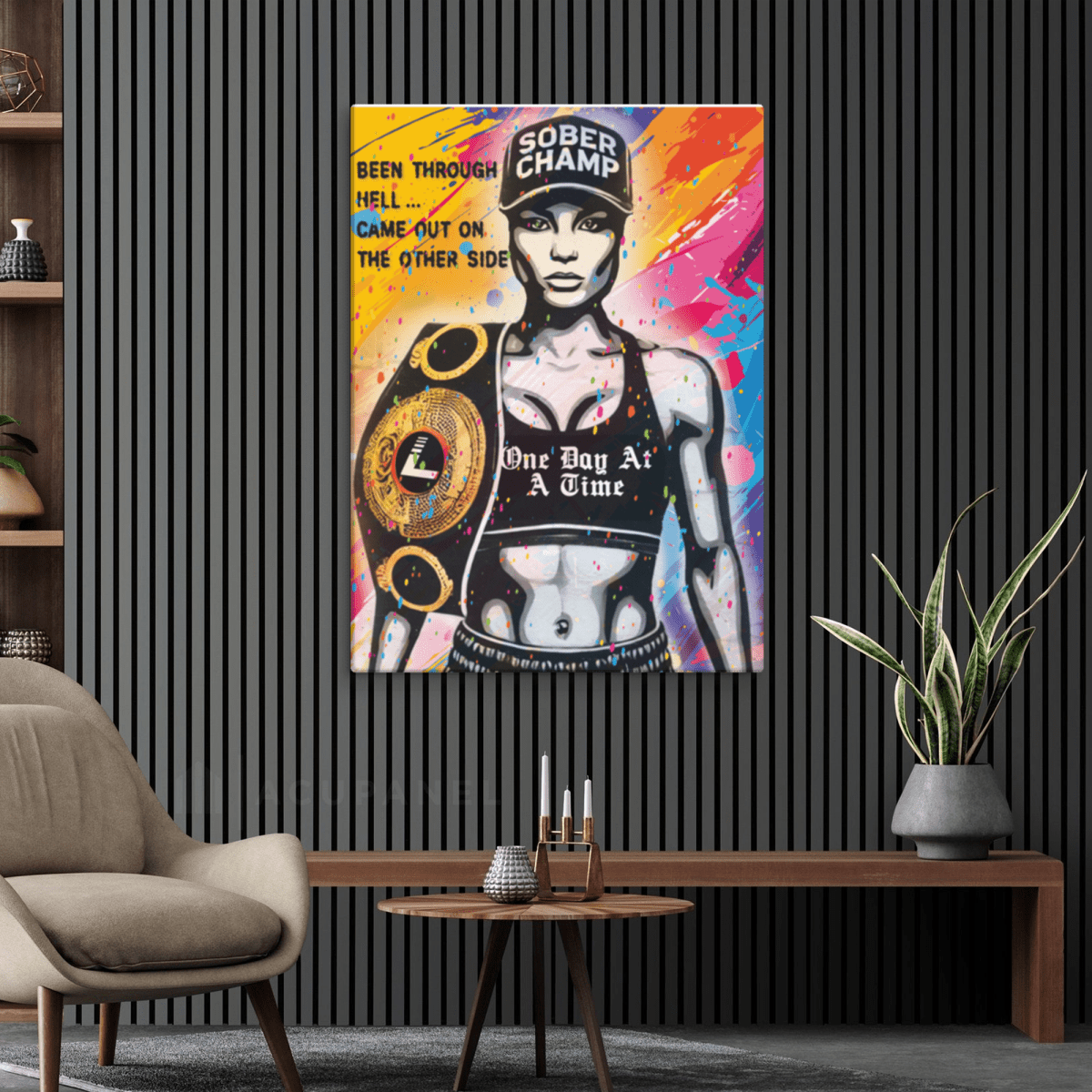 Sober Champ Women Canvas