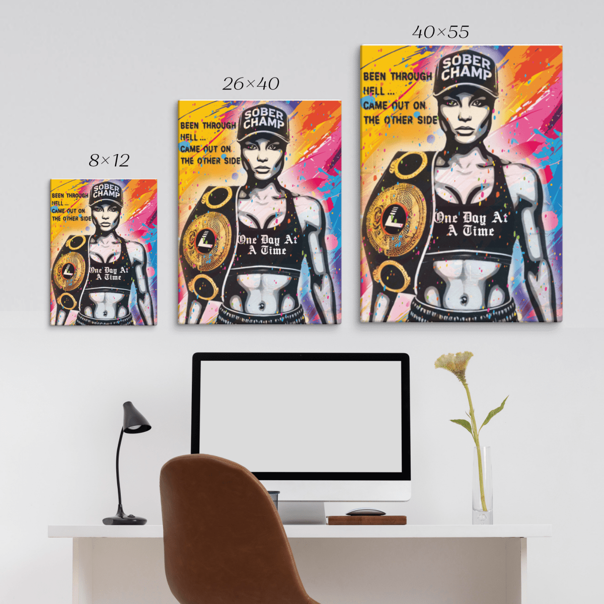 Sober Champ Women Canvas