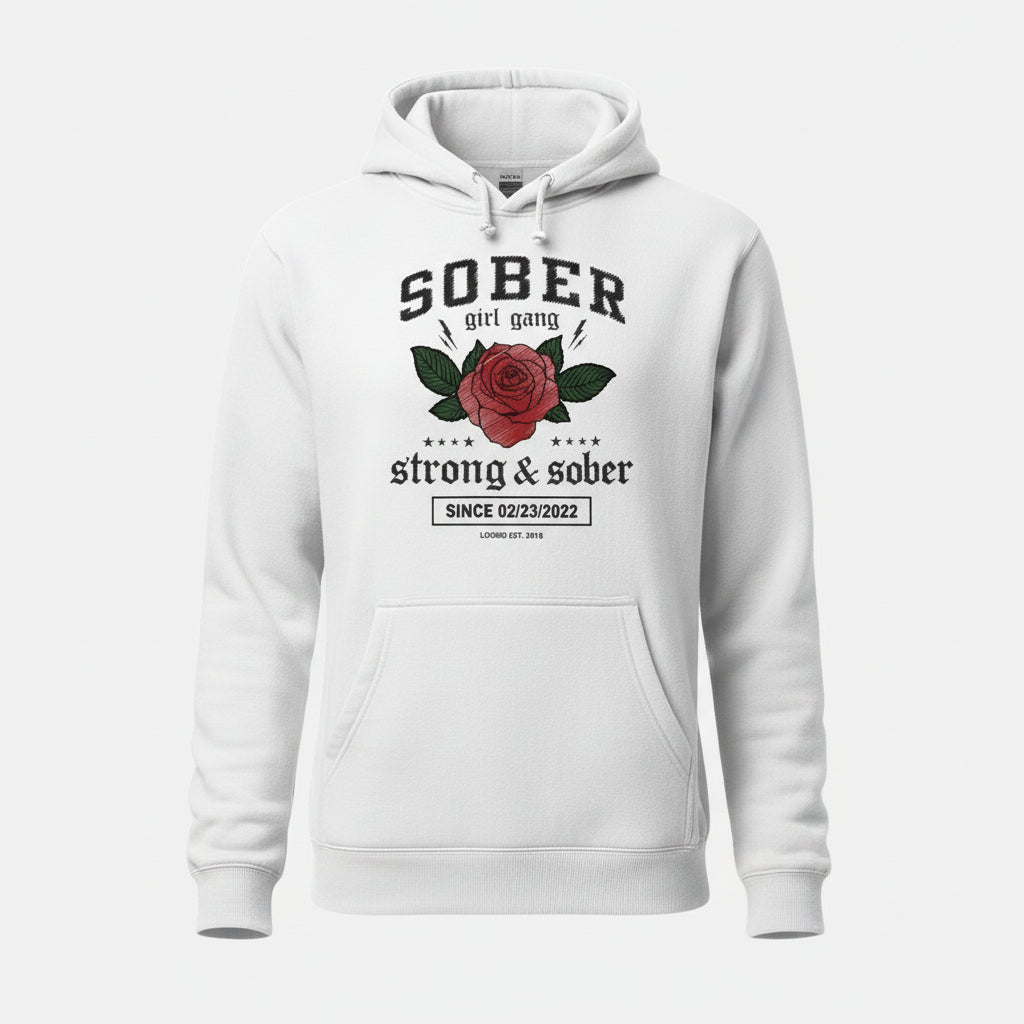 Recovery Hoodie | Sober Girl Gang Strong & Sober Crest