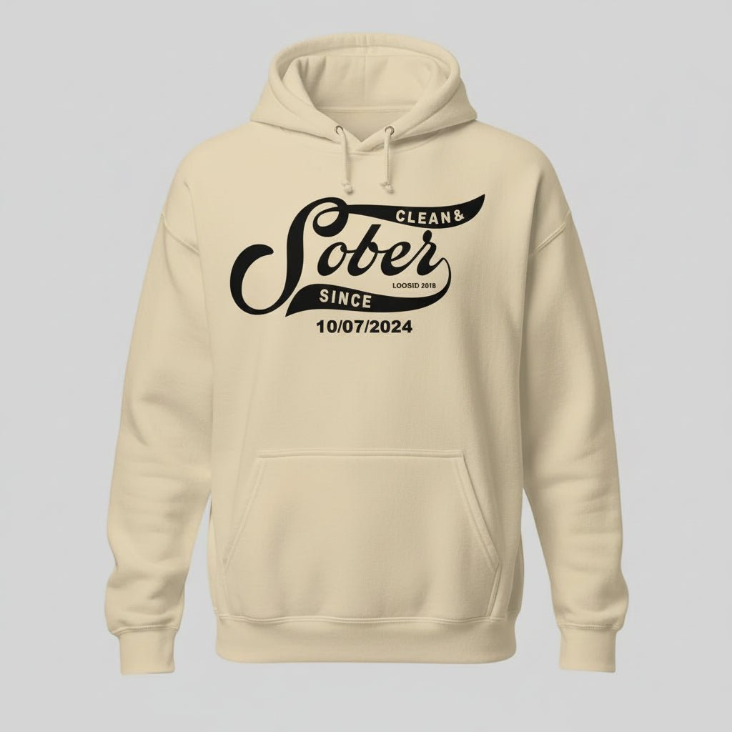 Recovery Hoodie | Sober Since Men's Hoodie with Custom Sobriety Date