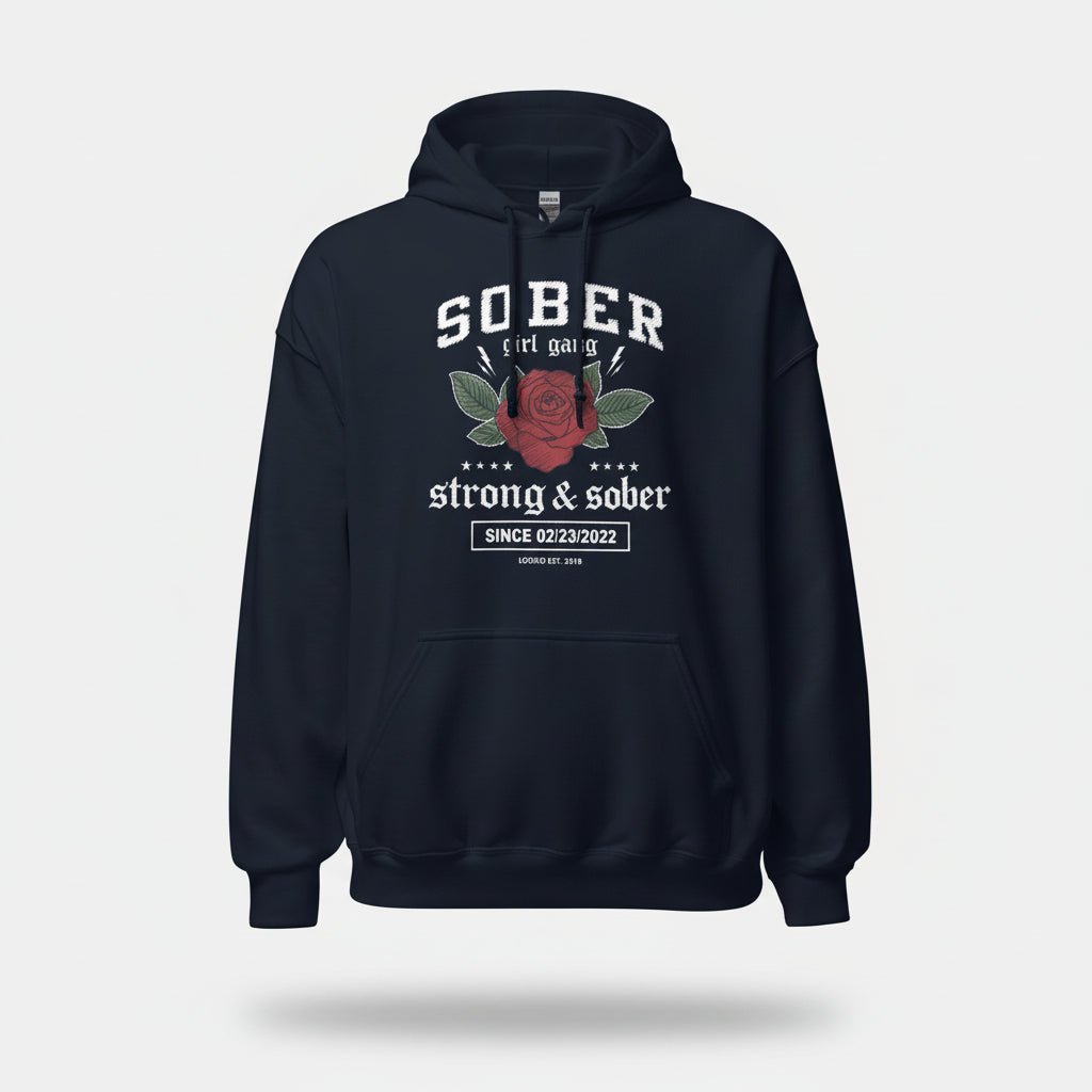 Recovery Hoodie | Sober Girl Gang Strong & Sober Crest
