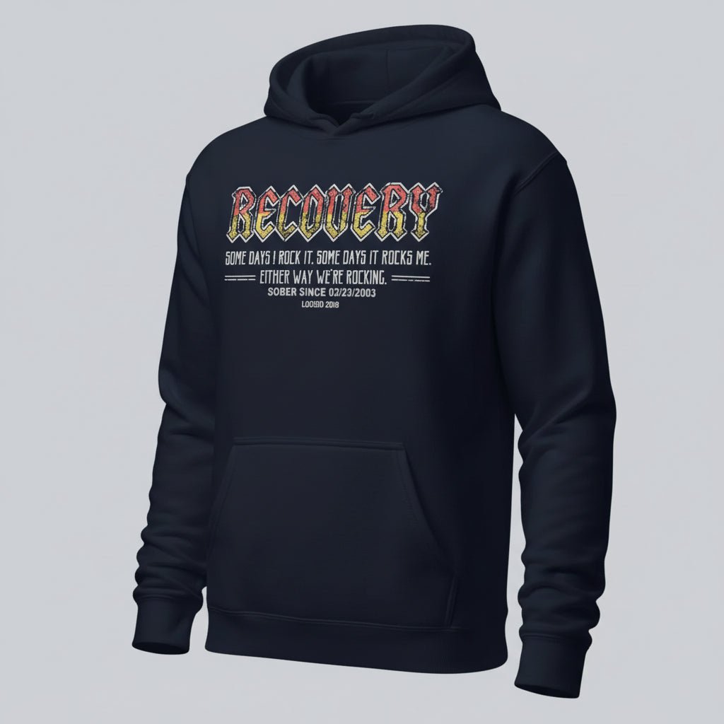 Recovery Hoodie | Women's Recovery Rock Hoodie with Personalized Date