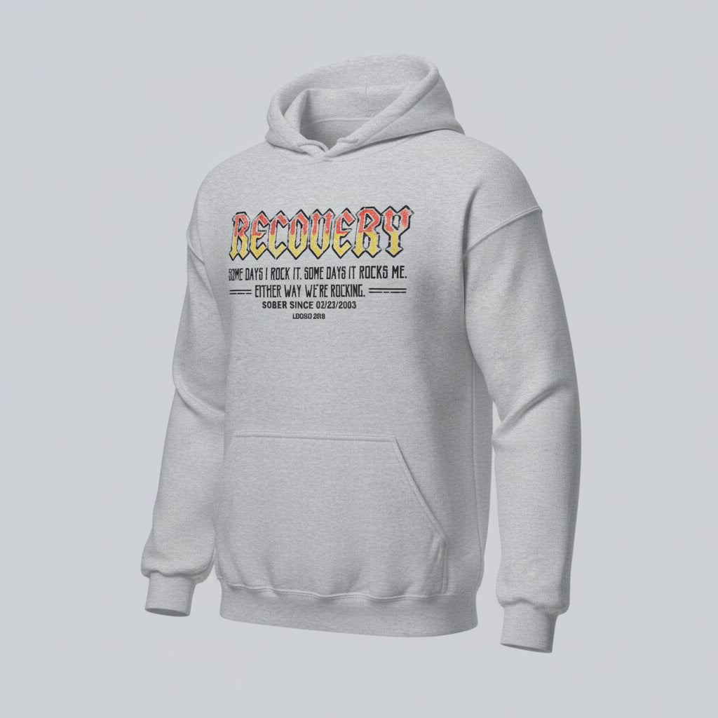 Recovery Hoodie | Women's Recovery Rock Hoodie with Personalized Date