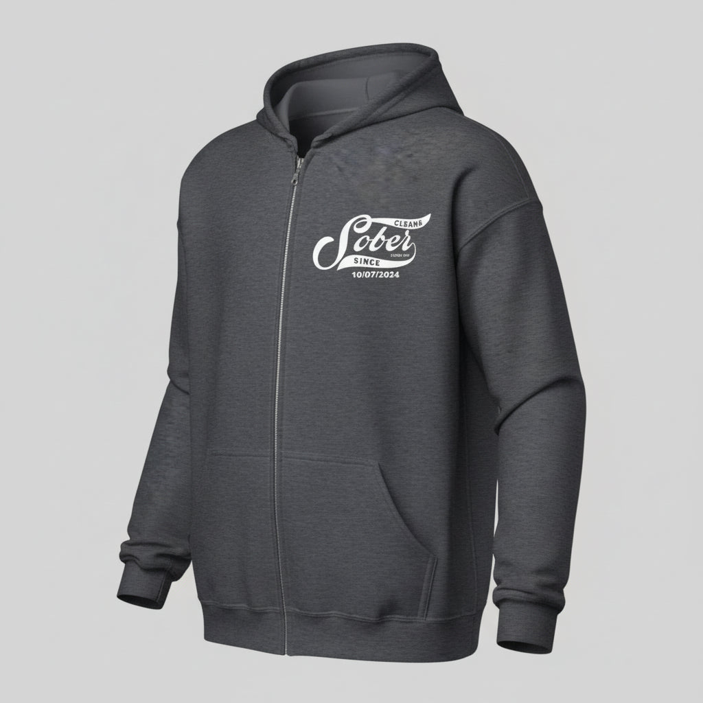 Sober Since Recovery Hoodie graphic detail (view 24)
