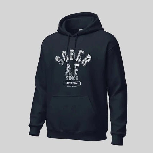 Recovery Hoodie | Sober AF Since Hoodie with Custom Sobriety Date
