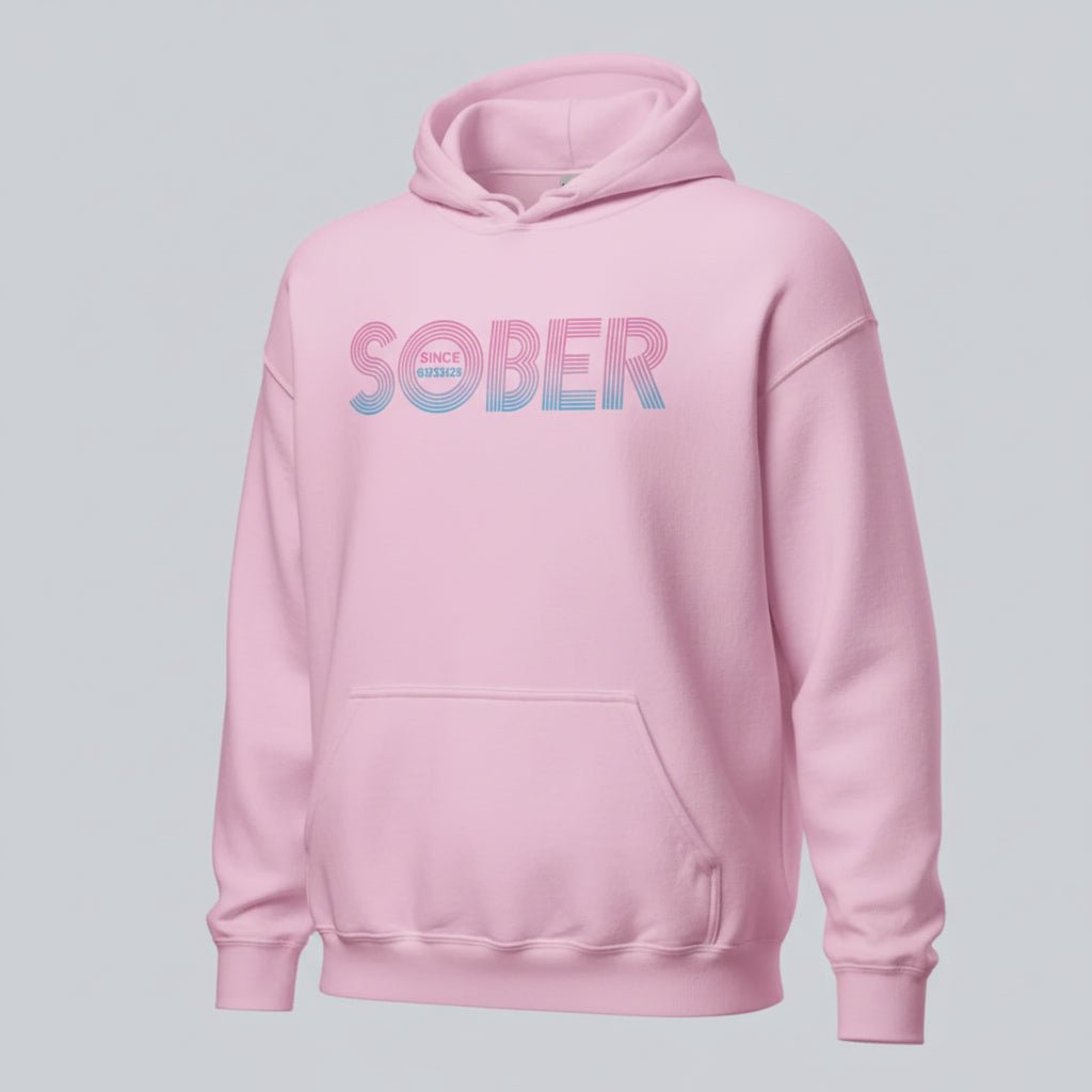 Recovery Hoodie | Retro Sobriety Date Hoodie with Personalized Date