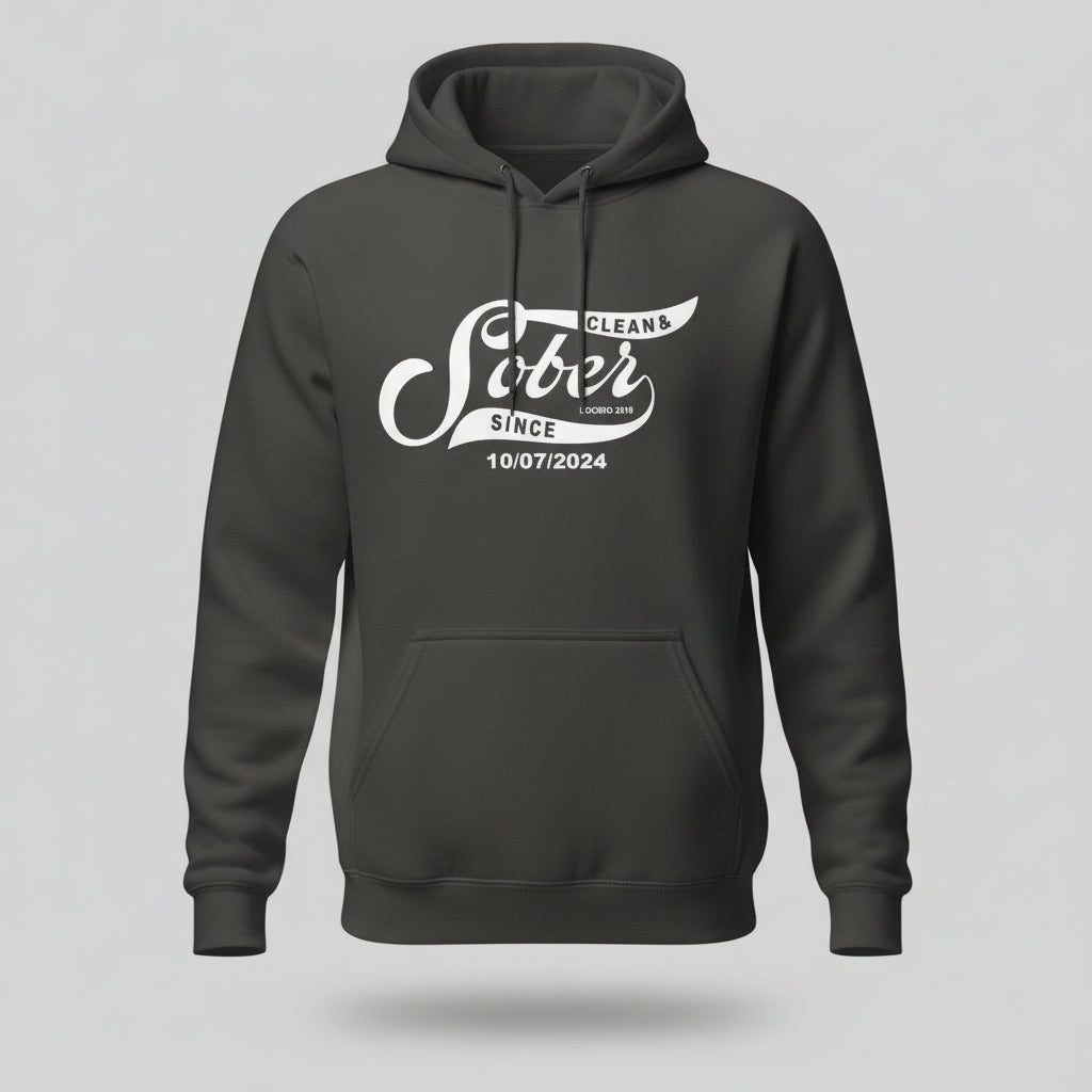 Recovery Hoodie | Sober Since Men's Hoodie with Custom Sobriety Date
